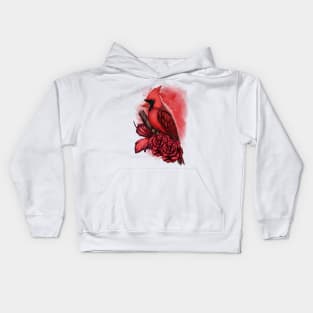 Crimson Bliss - Red Northern Cardinal Kids Hoodie